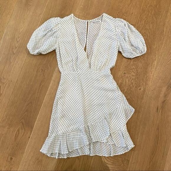 Reformation Alcott Mini Dress in Vanilla - Picture 1 of 5